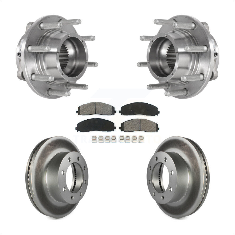 Kit de plaquettes de Rotor de frein enduit de roulement de moyeu avant, pour Ford F-350 Super Duty F-250 4W