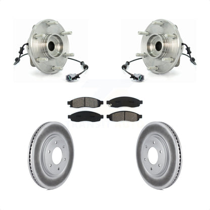 Kit de rotor et plaquettes de frein revêtus de roulement de moyeu avant pour Nissan TITAN 2007 à partir de 04 0