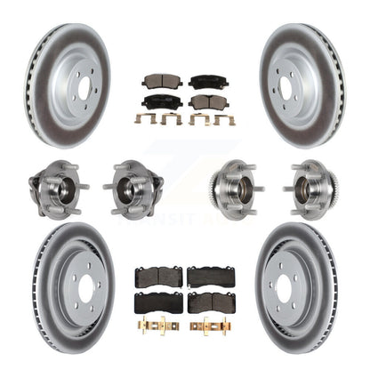 Kit de rotor et de plaquettes de frein à disque revêtus de roulement de moyeu avant et arrière (10 pièces) pour Ford Mustang