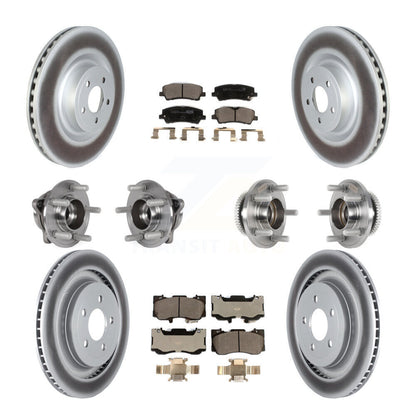 Kit de rotor et de plaquettes de frein à disque revêtus de roulement de moyeu avant et arrière (10 pièces) pour Ford Mustang