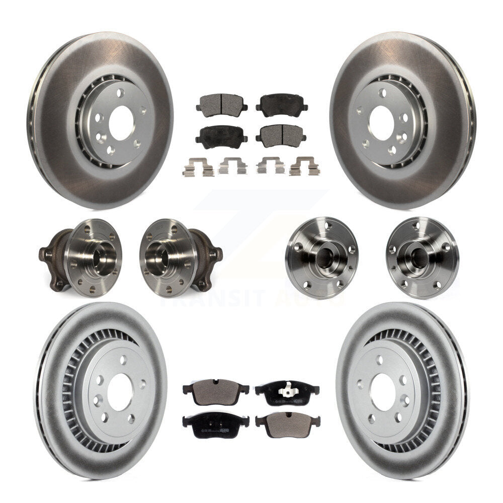Kit de plaquettes de rotor de frein revêtues de roulement de moyeu avant et arrière (10 pièces) pour Volvo XC60 AW 2017