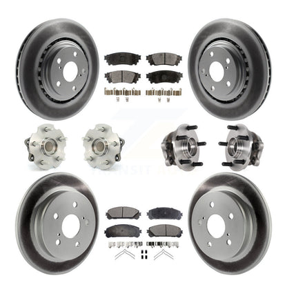 Kit de plaquettes de rotor de frein enduites de roulement de moyeu avant et arrière (10 pièces) pour Lexus NX300 NX200