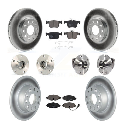 Kit de plaquettes de Rotor de frein, roulement de moyeu avant et arrière (10 pièces) pour Volkswagen Jetta 1.4