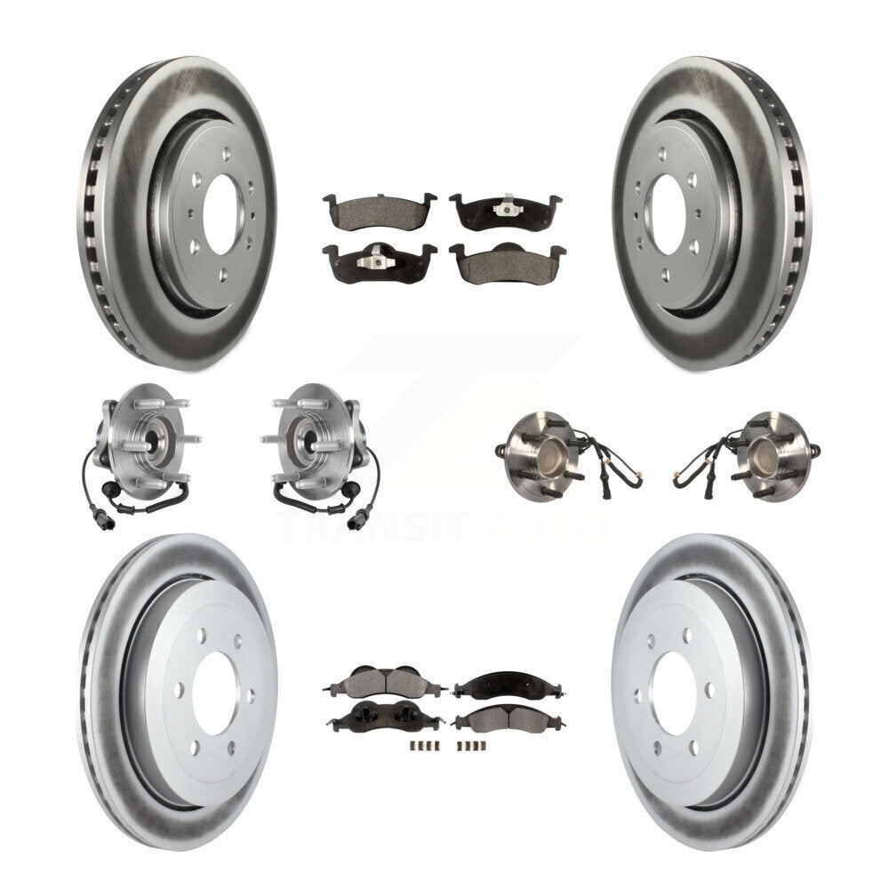 Kit de plaquettes de Rotor de frein revêtues de roulement de moyeu avant et arrière (10 pièces) pour Ford Expedition RW