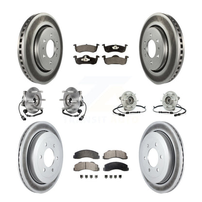 Kit de plaquettes de Rotor de frein revêtues de roulement de moyeu avant et arrière (10 pièces) pour Ford Expedition 4W