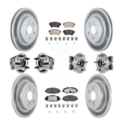 Kit de plaquettes de Rotor de frein à disque enduit de roulement de moyeu avant et arrière (10 pièces) pour Toyota Coroll