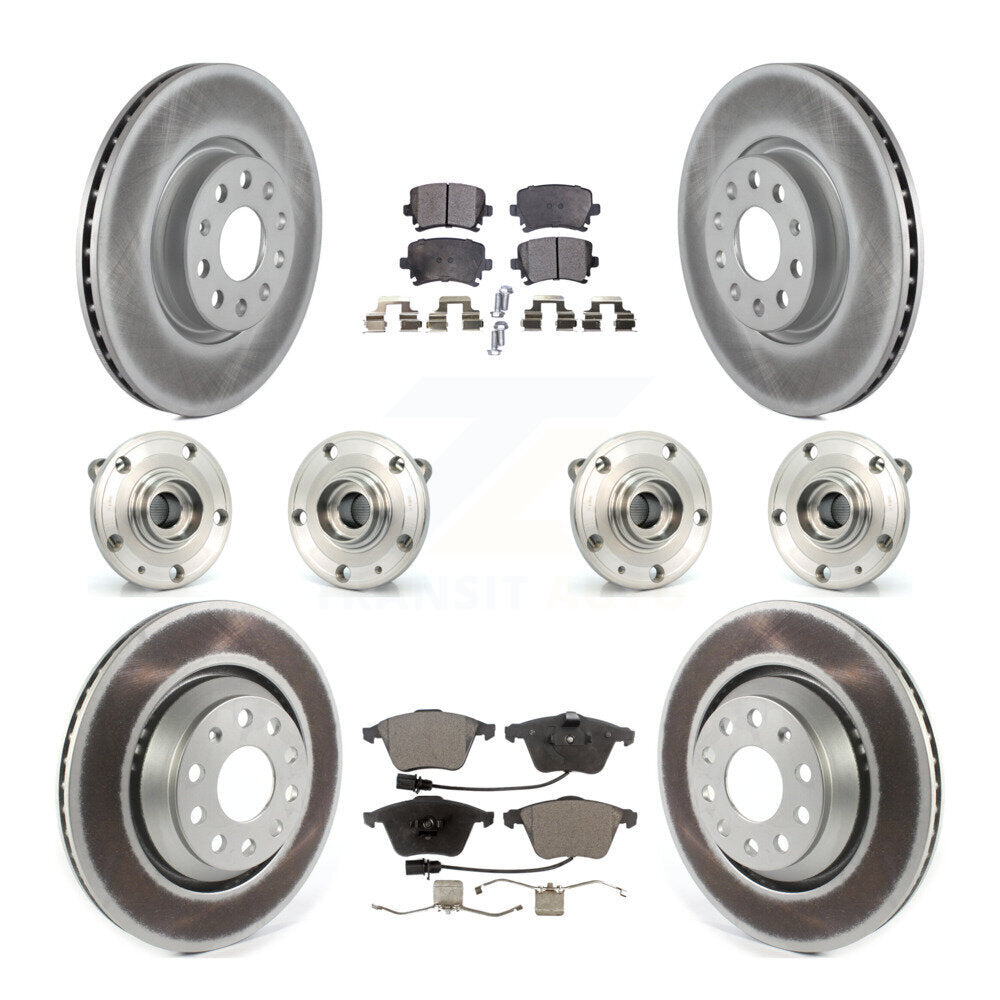 Kit de plaquettes de rotor de frein à disque revêtues de roulement de moyeu avant et arrière (10 pièces) pour Volkswagen C