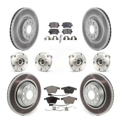 Kit de plaquettes de rotor de frein à disque revêtues de roulement de moyeu avant et arrière (10 pièces) pour Volkswagen C