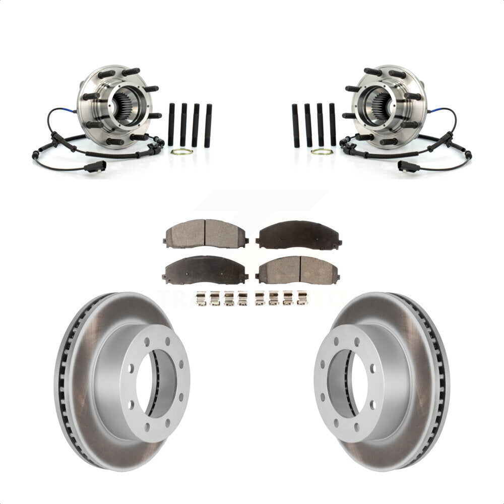Kit de plaquettes de rotor de frein revêtues de roulement de moyeu avant, pour Ford F-250 Super Duty 4W 2013