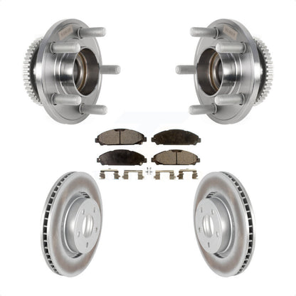 Ensemble de roulement de moyeu avant, Rotor de frein à disque revêtu et Kit de plaquettes pour Ford Mustang