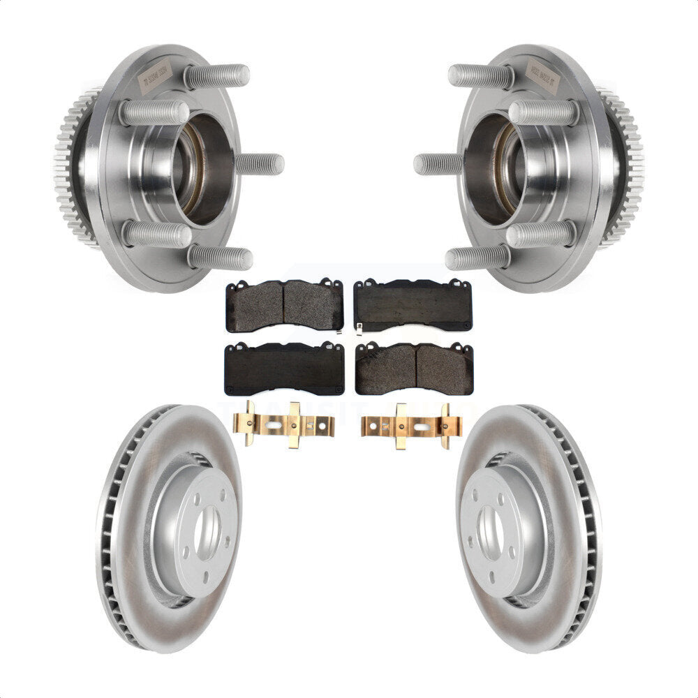 Kit de plaquettes de rotor de frein enduit de roulement de moyeu avant pour Ford Mustang avec frein Brembo