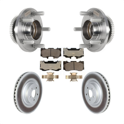 Ensemble de roulement de moyeu avant, Rotor de frein à disque revêtu et Kit de plaquettes pour Ford Mustang