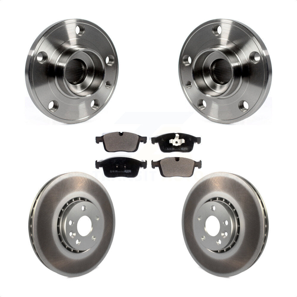 Kit de rotors et plaquettes de frein à disque enduits d'assemblage de roulement de moyeu avant pour Volvo XC60