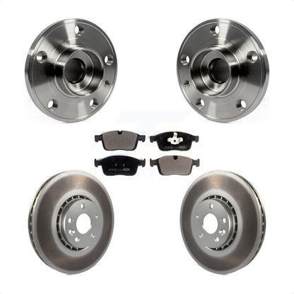 Kit de rotors et plaquettes de frein à disque enduits d'assemblage de roulement de moyeu avant pour Volvo XC60
