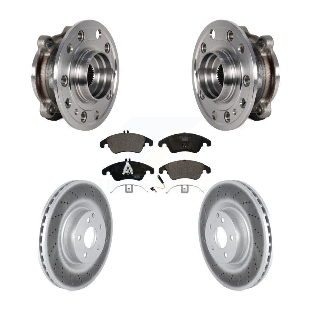 Kit de rotor de frein et de plaquettes enduits de roulement de moyeu avant pour Mercedes-Benz E400 AW 2017