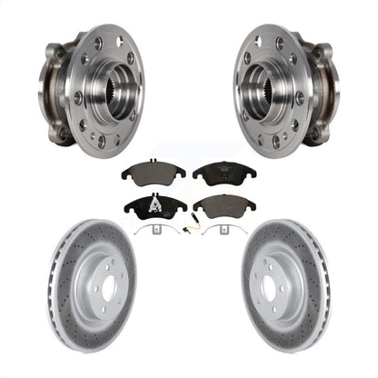 Kit de rotor de frein et de plaquettes enduits de roulement de moyeu avant pour Mercedes-Benz E400 AW 2017
