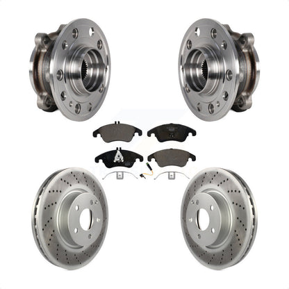 Kit de rotor de frein et de plaquettes enduits de roulement de moyeu avant pour Mercedes-Benz E400 AW 2017