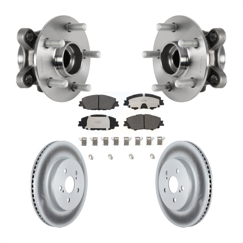 Kit de plaquettes de Rotor de frein à disque revêtu de roulement de moyeu avant, pour Toyota Corolla Prius Prim
