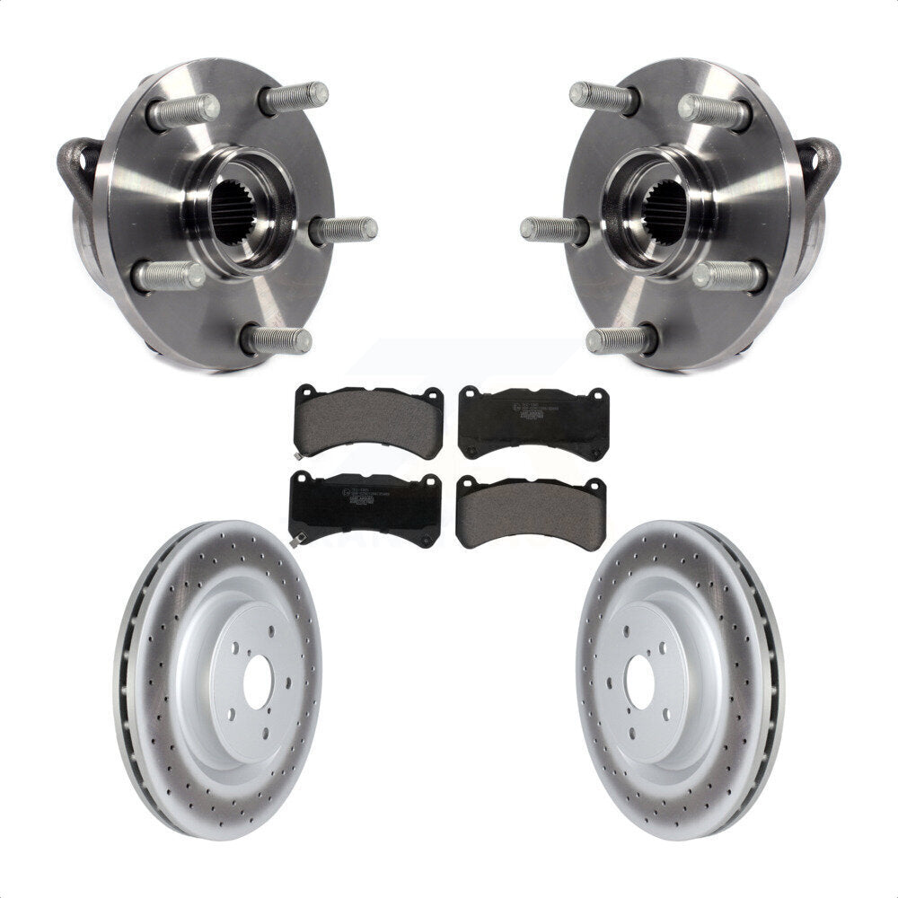 Ensemble de roulements de moyeu avant, Kit de plaquettes de Rotor de frein pour Subaru WRX ST 2018 – 2020