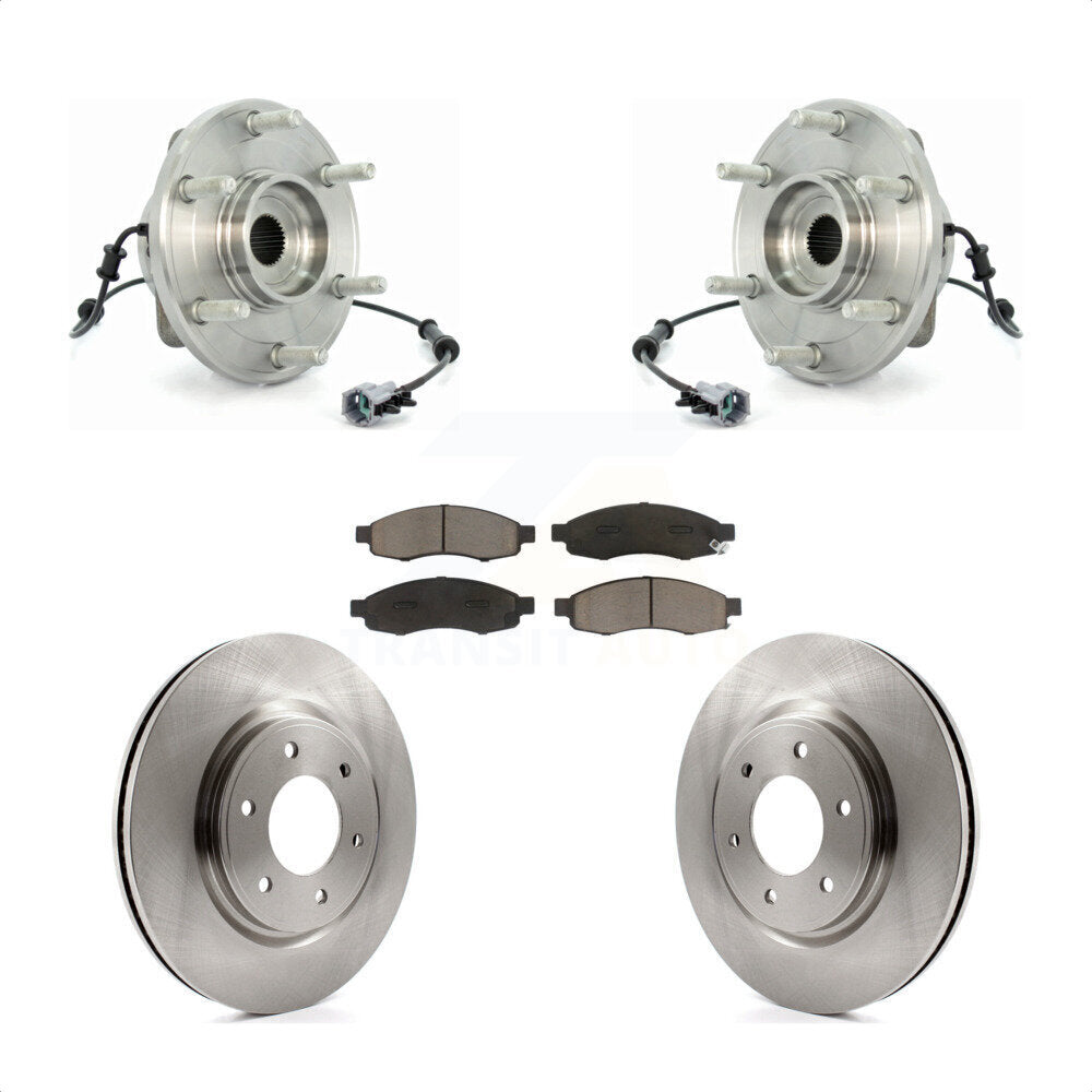 Ensemble de roulements de moyeu avant, Kit de plaquettes de Rotor de frein pour Nissan TITAN 2007 à partir de 04 0