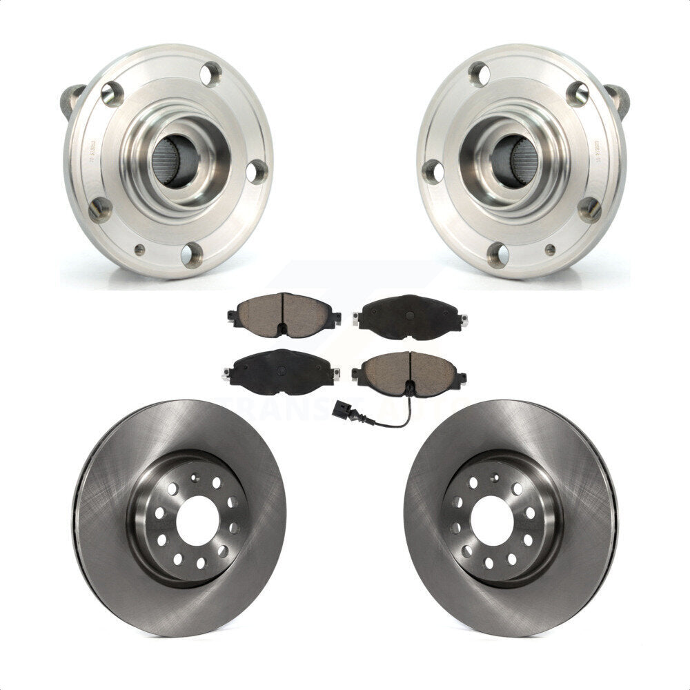 Ensemble de roulements de moyeu avant, Rotors et plaquettes de frein à disque, Kit pour Volkswagen Passat