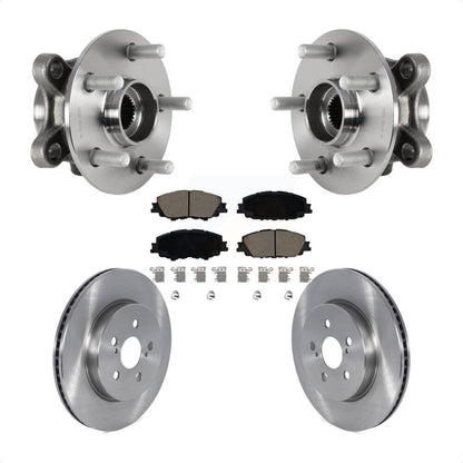 Ensemble de roulement de moyeu avant, Rotor de frein et Kit de plaquettes pour Toyota Corolla Prius Prim