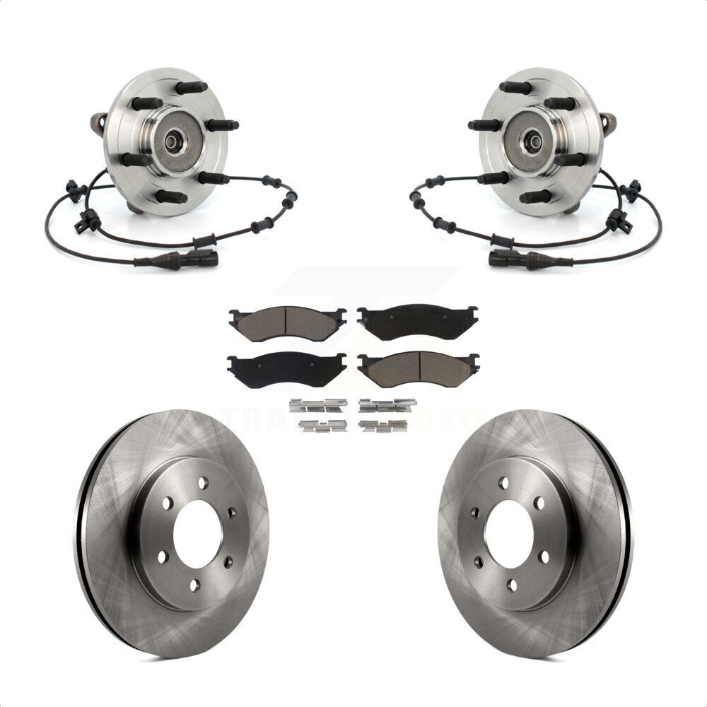 Kit de rotor et de plaquettes de frein avec roulement de moyeu avant pour Lincoln Navigator 2002 à partir de 03 19 0