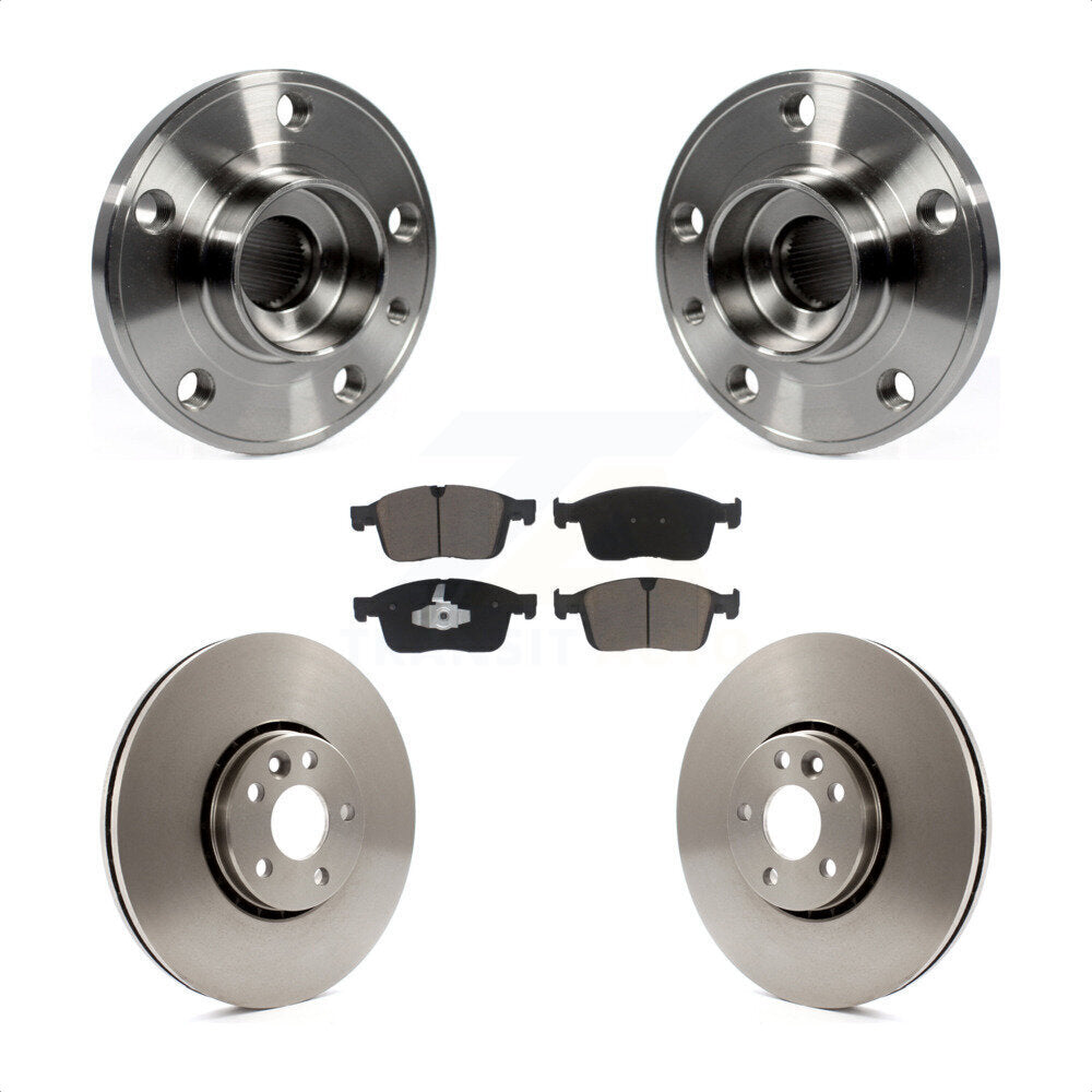 Kit de rotors de frein à disque et de plaquettes en céramique, ensemble de roulements de moyeu avant pour Volvo XC6