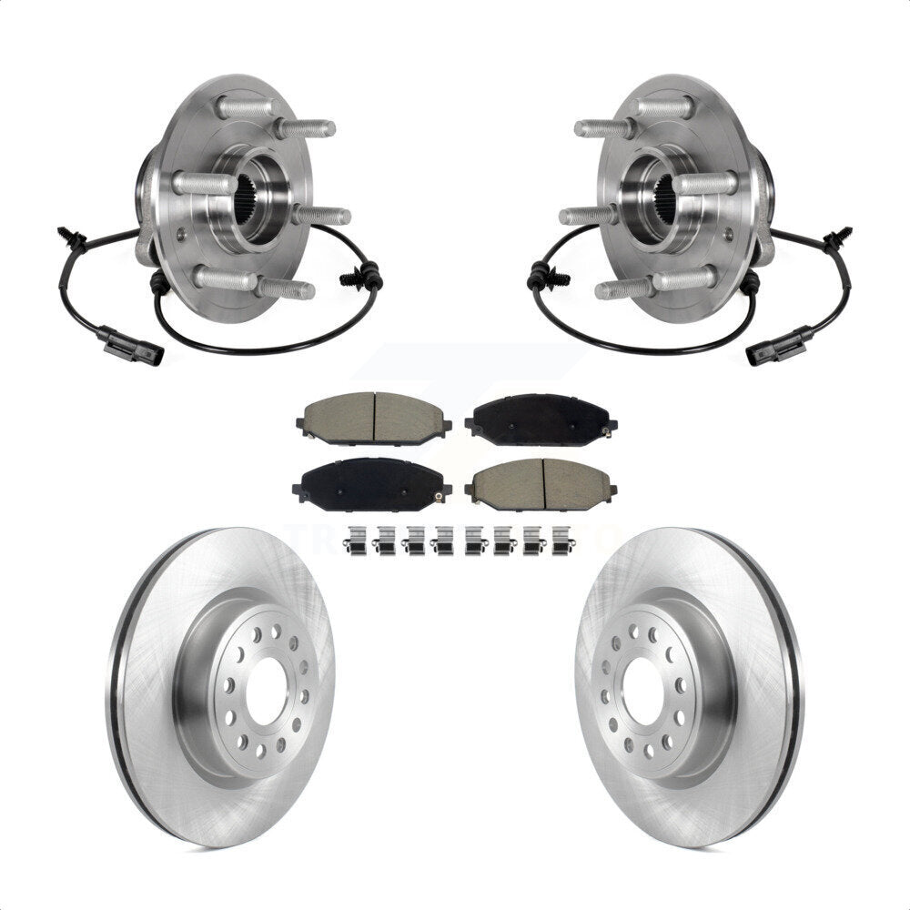 Kit de Rotor et plaquettes de frein, roulement de moyeu avant, pour Ram 1500 sans roue d'usine de 22 pouces