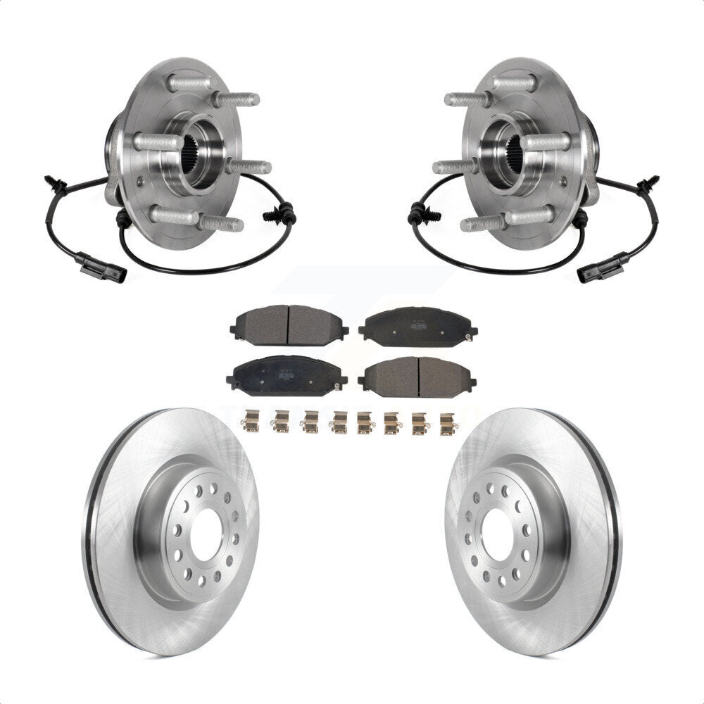 Kit de Rotor et plaquettes de frein, roulement de moyeu avant, pour Ram 1500 sans roue d'usine de 22 pouces