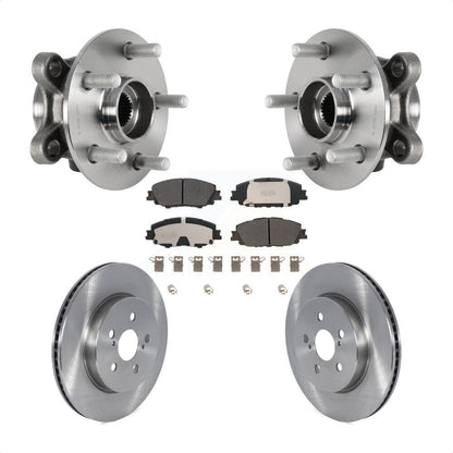 Ensemble de roulement de moyeu avant, Rotor de frein et Kit de plaquettes pour Toyota Corolla Prius Prim