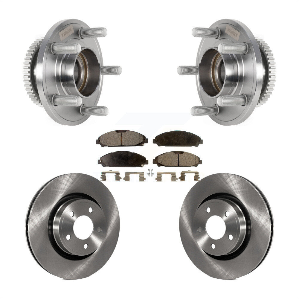 Kit de rotors et plaquettes de frein à disque, ensemble de roulements de moyeu avant pour Ford Mustang