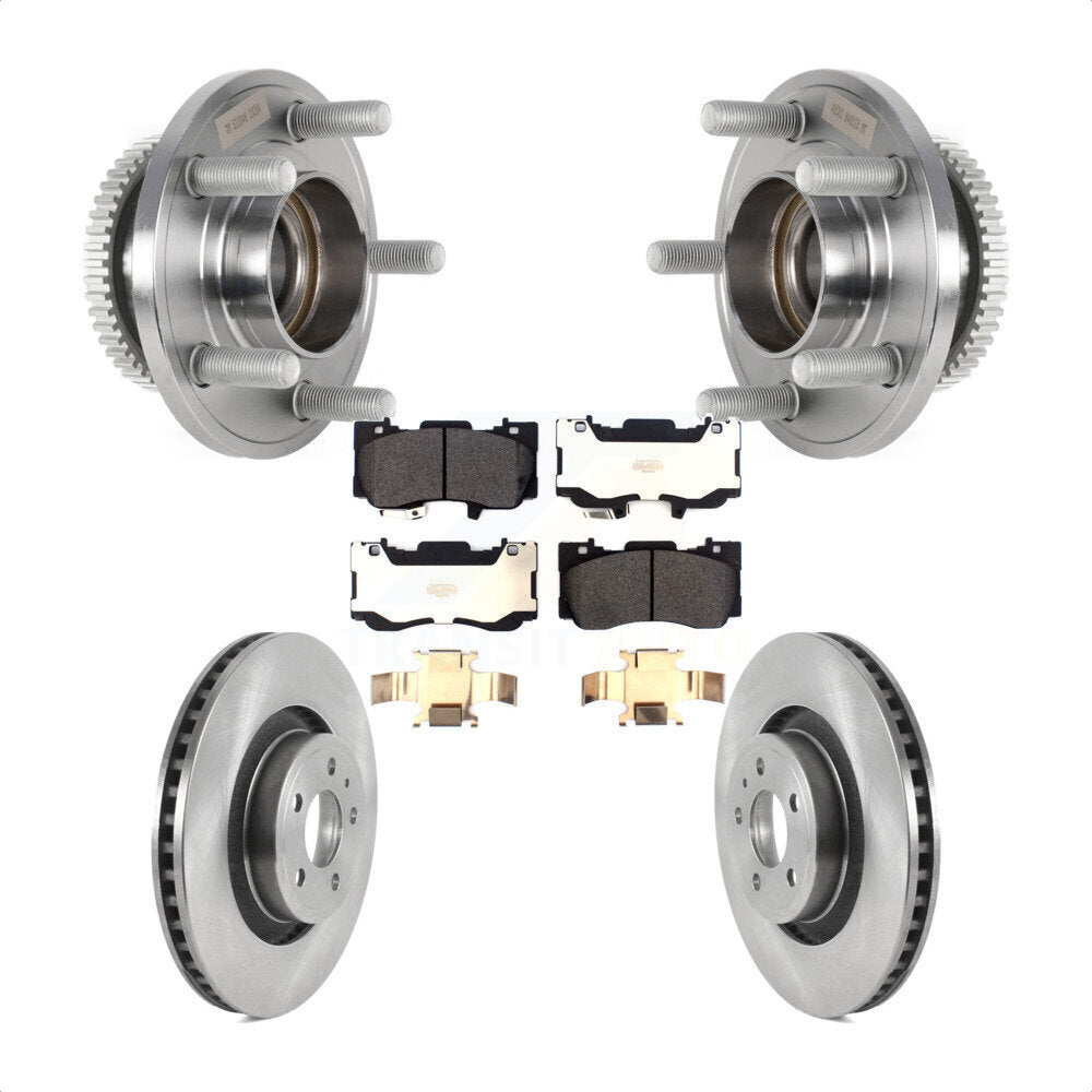 Kit de rotors et plaquettes de frein à disque, ensemble de roulements de moyeu avant pour Ford Mustang