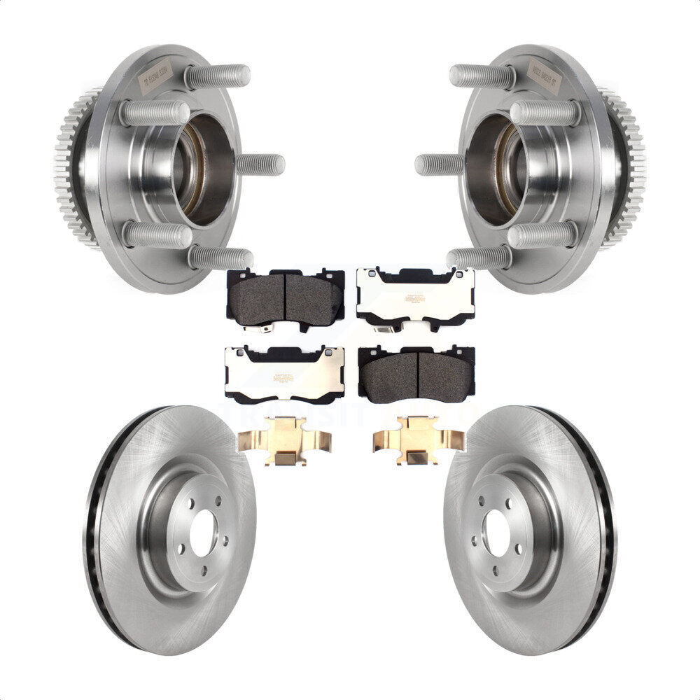 Kit de rotors et plaquettes de frein à disque, ensemble de roulements de moyeu avant pour Ford Mustang