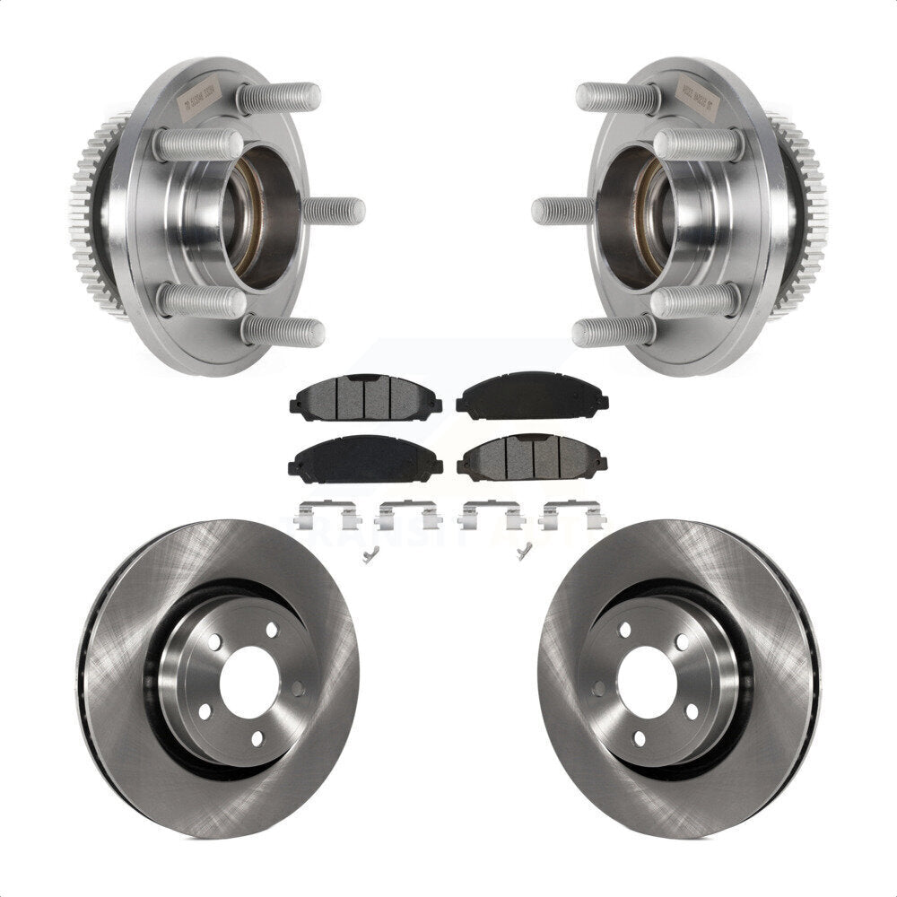 Kit de rotors et plaquettes de frein à disque, ensemble de roulements de moyeu avant pour Ford Mustang
