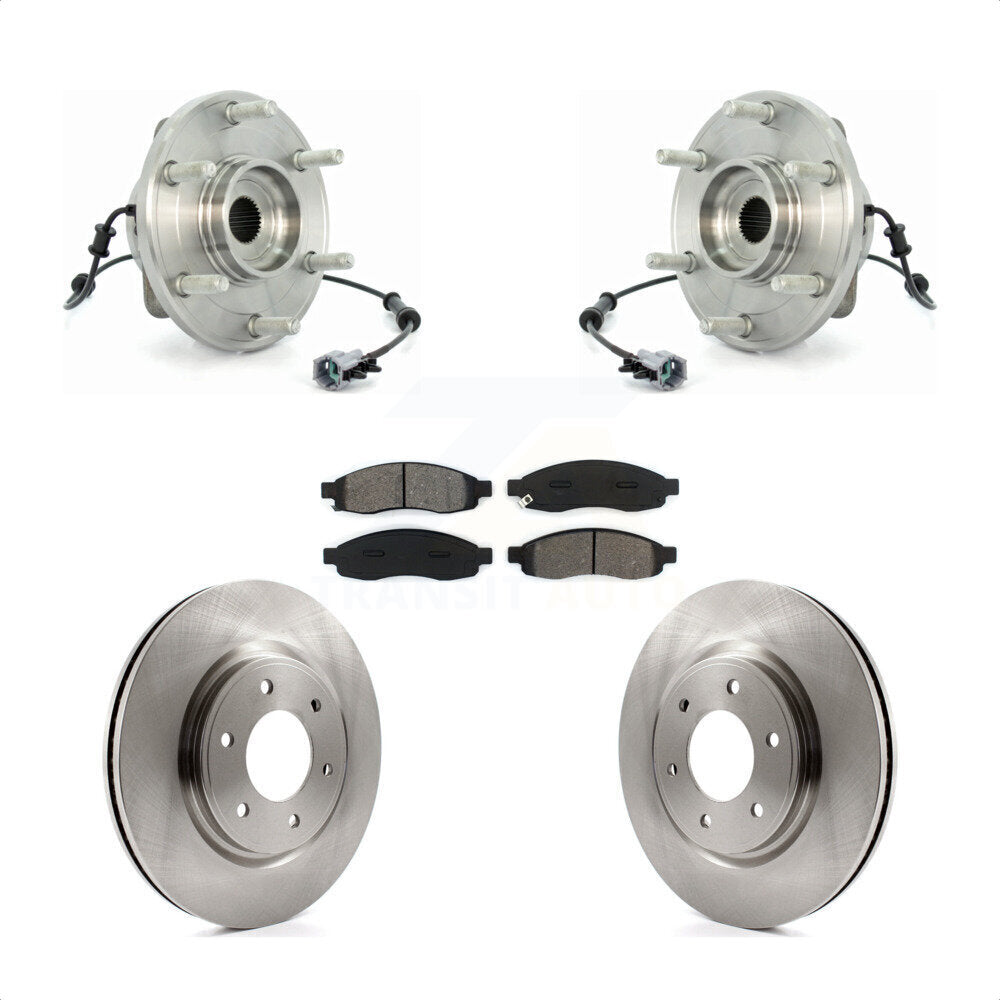 Ensemble de roulements de moyeu avant, Kit de plaquettes de Rotor de frein pour Nissan TITAN 2007 à partir de 04 0