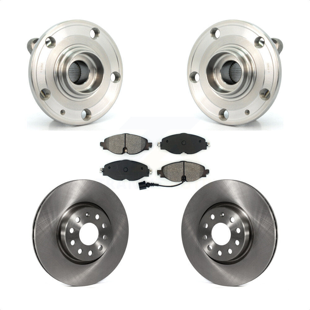 Ensemble de roulements de moyeu avant, Rotors et plaquettes de frein à disque, Kit pour Volkswagen Passat