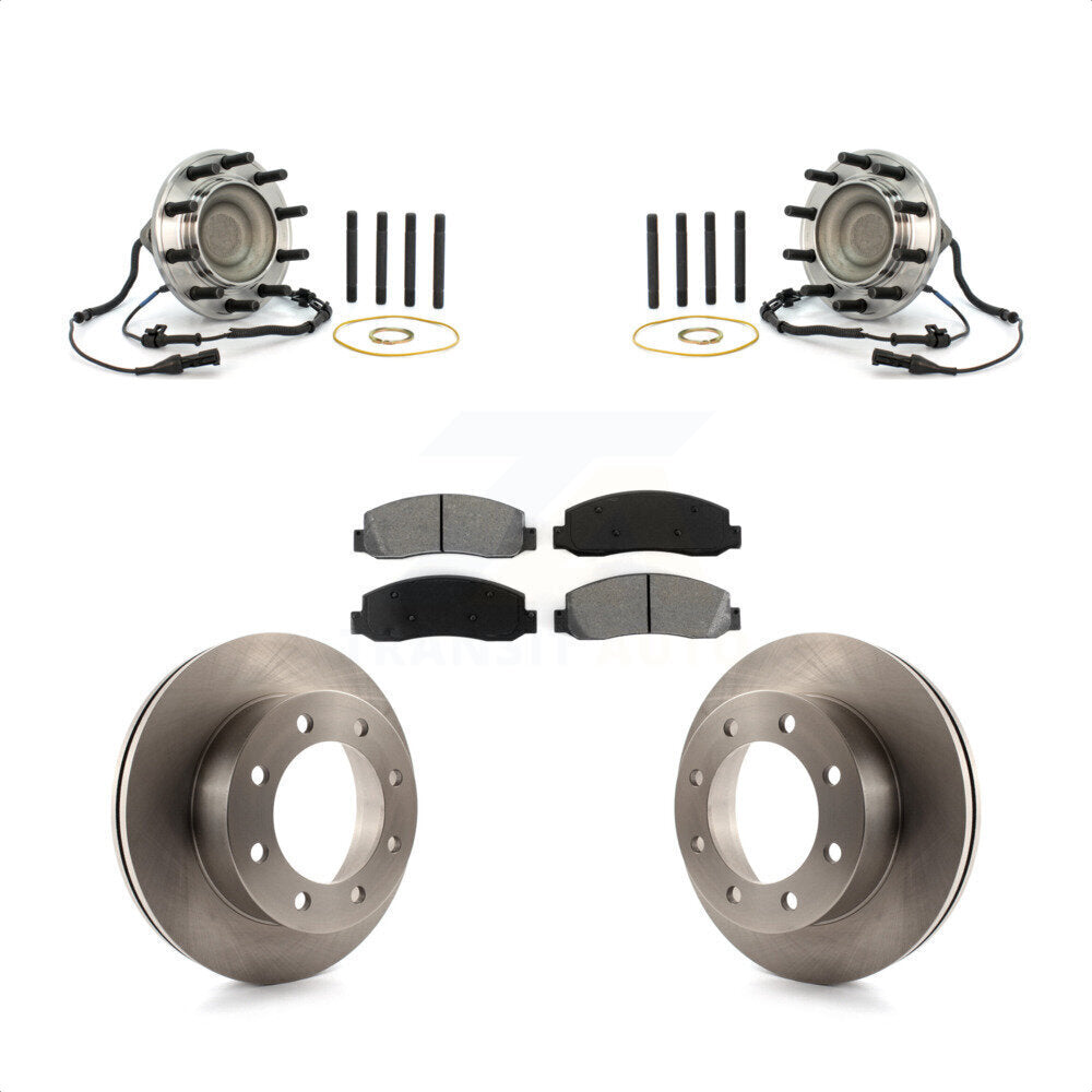 Ensemble de roulement de moyeu avant, Rotor de frein à disque et Kit de plaquettes pour Ford F-450 Super Dut
