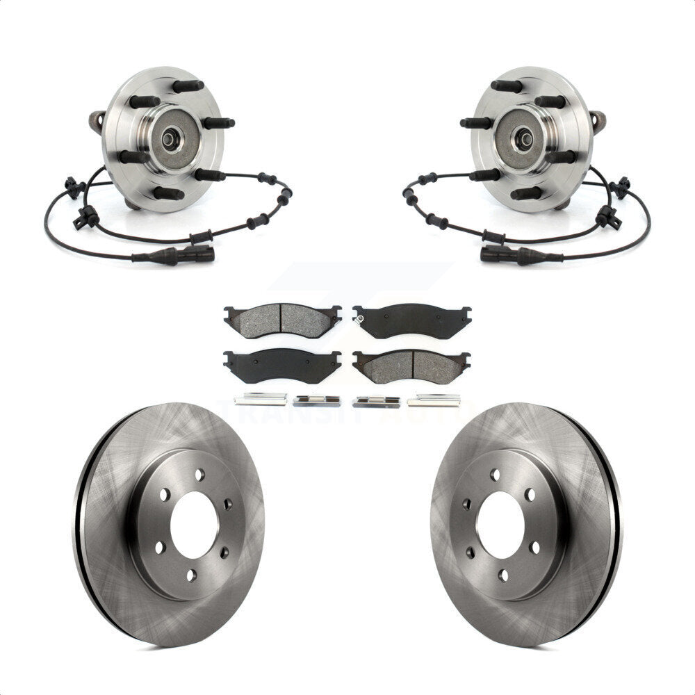 Kit de rotor et de plaquettes de frein avec roulement de moyeu avant pour Lincoln Navigator 2002 à partir de 03 19 0