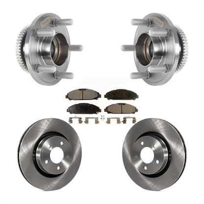 Ensemble de roulement de moyeu avant, Rotor de frein à disque et Kit de plaquettes en céramique pour Ford Mustang