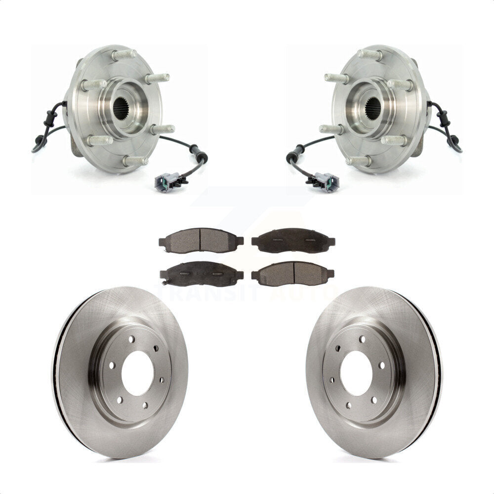 Ensemble de roulements de moyeu avant, Kit de plaquettes de Rotor de frein pour Nissan TITAN 2007 à partir de 04 0
