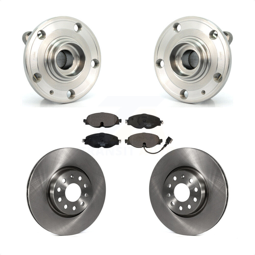 Ensemble de roulements de moyeu avant, Rotors et plaquettes de frein à disque, Kit pour Volkswagen Passat