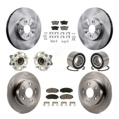 Kit de rotors et plaquettes de frein à disque, roulements de moyeu avant et arrière (10 pièces) pour Honda Accord