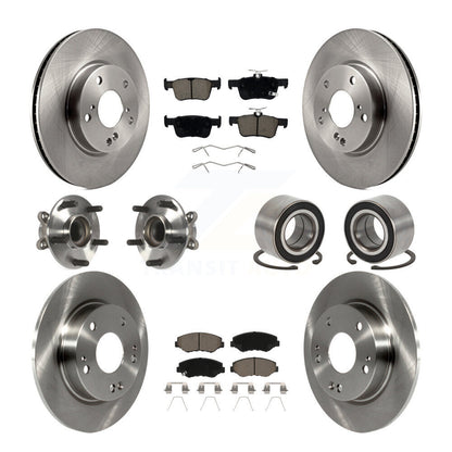 Kit de Rotor et de plaquettes de frein à disque, roulement de moyeu de roue avant et arrière (10 pièces) pour Honda Civi