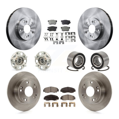 Kit de rotors et plaquettes de frein à disque, roulements de moyeu avant et arrière (10 pièces) pour Honda Accord