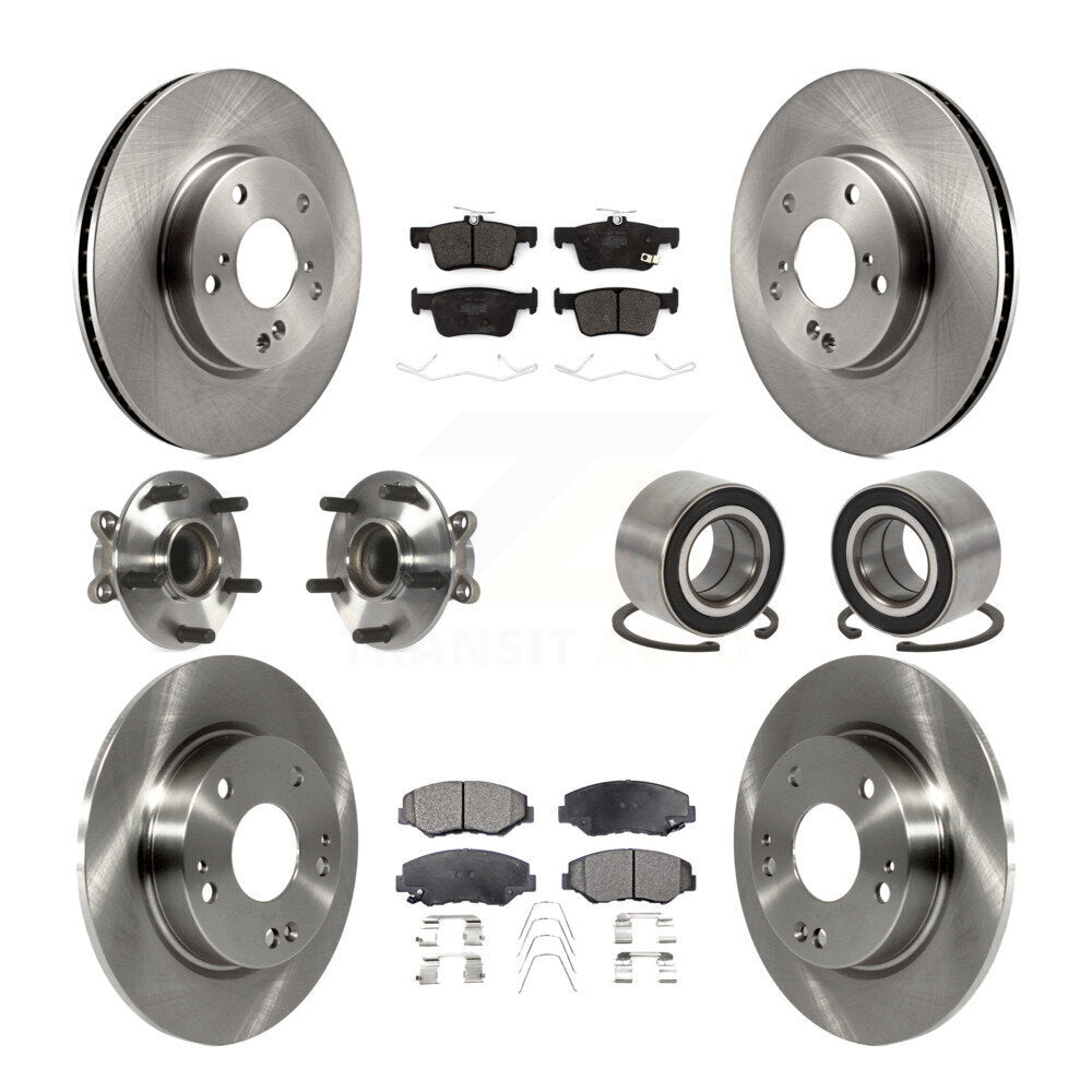 Kit de Rotor et de plaquettes de frein à disque, roulement de moyeu de roue avant et arrière (10 pièces) pour Honda Civi