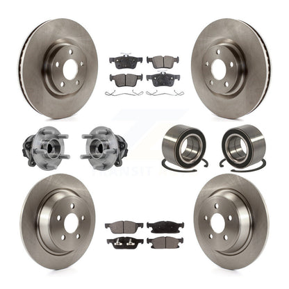 Kit de rotors et plaquettes de frein à disque, roulement de moyeu avant et arrière (10 pièces) pour Ford Edge FW 2015