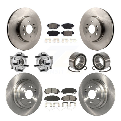Kit de rotor et de plaquettes de frein avec roulement de moyeu avant et arrière (10 pièces) pour Acura TL AW 2009 – 2013
