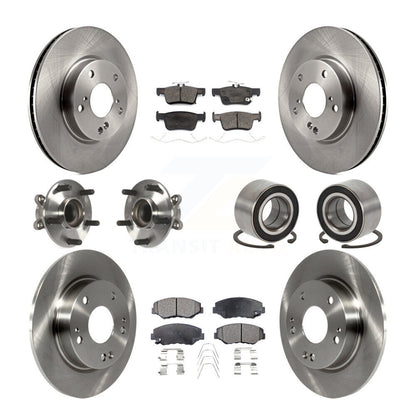 Kit de Rotor et de plaquettes de frein à disque, roulement de moyeu de roue avant et arrière (10 pièces) pour Honda Civi