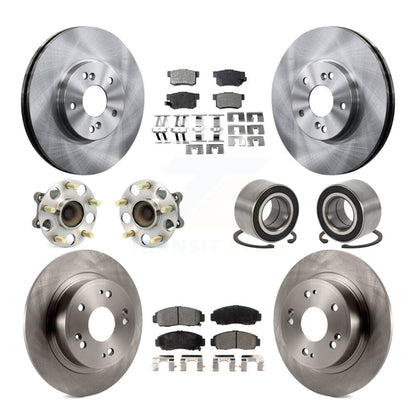 Kit de rotors et plaquettes de frein à disque, roulements de moyeu avant et arrière (10 pièces) pour Honda Accord